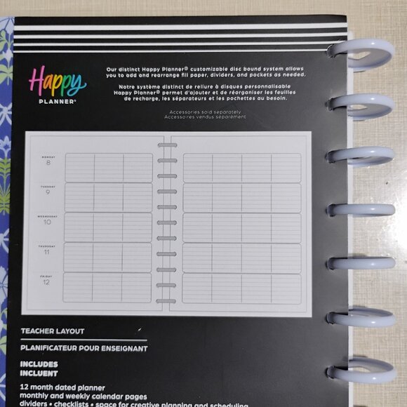 New Happy Planner Garden Trellis Teacher 12-Month Planner July 2025-June 2026 - Picture 8 of 9